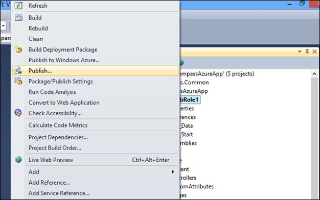 Choose option publish